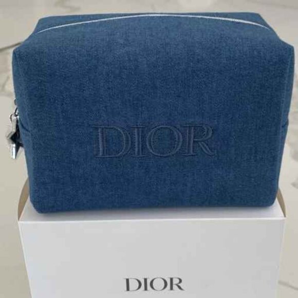 DIOR BEAUTY DENIUM POUCH..[NEW IN BOX] - Picture 1 of 7